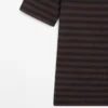 Gestreiftes Kurzarm-T-Shirt mit U-Boot-Ausschnitt Gestreiftes Kurzarm-T-Shirt mit U-Boot-Ausschnitt