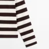 Gestreiftes Langarm-Baumwoll-T-Shirt Gestreiftes Langarm-Baumwoll-T-Shirt
