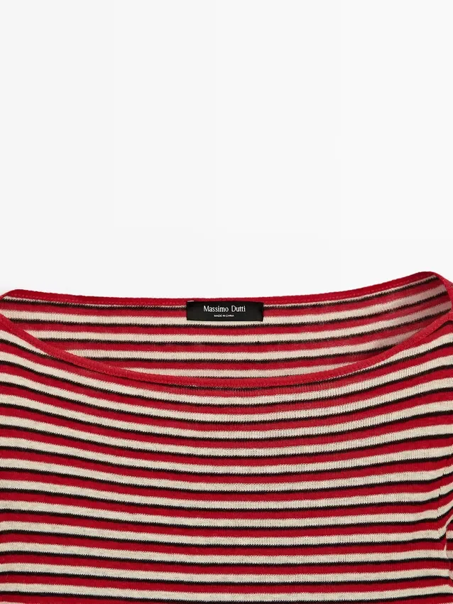 Gestreiftes Langarm-T-Shirt Gestreiftes Langarm-T-Shirt
