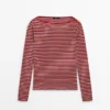 Gestreiftes Langarm-T-Shirt Gestreiftes Langarm-T-Shirt