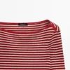 Gestreiftes Langarm-T-Shirt Gestreiftes Langarm-T-Shirt