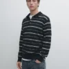 Gestreiftes Poloshirt aus Baumwollmischung Gestreiftes Poloshirt aus Baumwollmischung