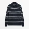Gestreiftes Poloshirt aus Baumwollmischung Gestreiftes Poloshirt aus Baumwollmischung