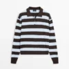 Gestreiftes Poloshirt aus Baumwollstrick Gestreiftes Poloshirt aus Baumwollstrick