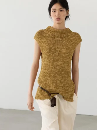 Grob gestricktes Oberteil aus Baumwollmischung Grob gestricktes Oberteil aus Baumwollmischung