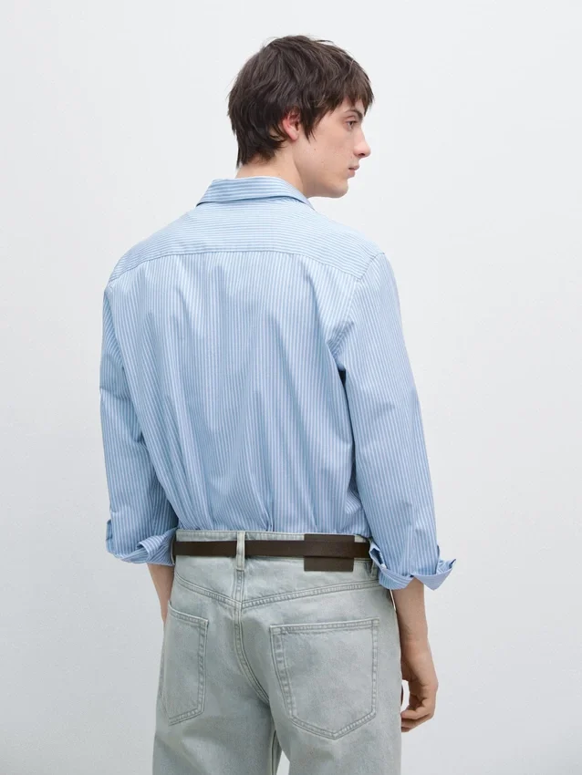 Hemd aus 100 % Baumwolle, gestreift, Popeline Hemd aus 100 % Baumwolle, gestreift, Popeline