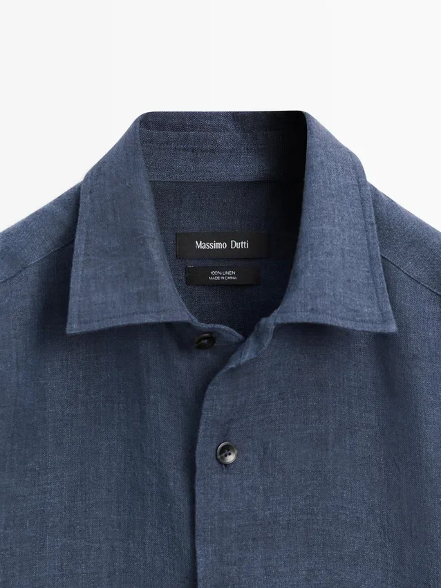 Hemd aus 100 % Leinen, Regular Fit Hemd aus 100 % Leinen, Regular Fit