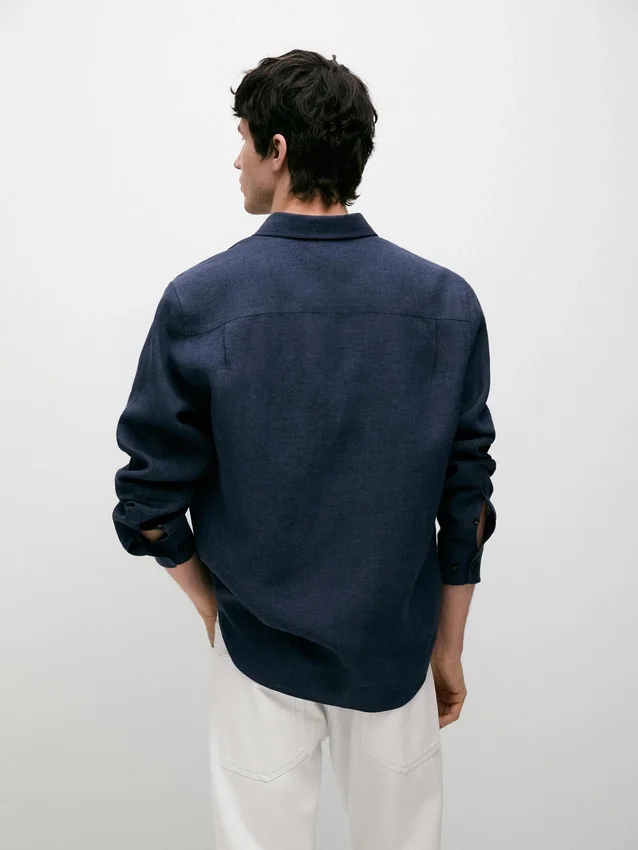 Hemd aus 100 % Leinen, Regular Fit Hemd aus 100 % Leinen, Regular Fit