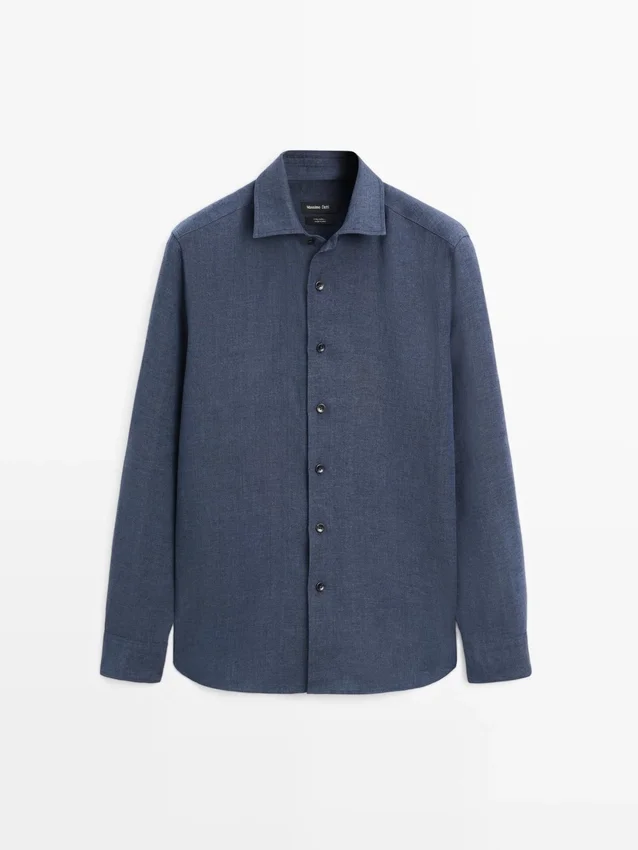 Hemd aus 100 % Leinen, Regular Fit Hemd aus 100 % Leinen, Regular Fit