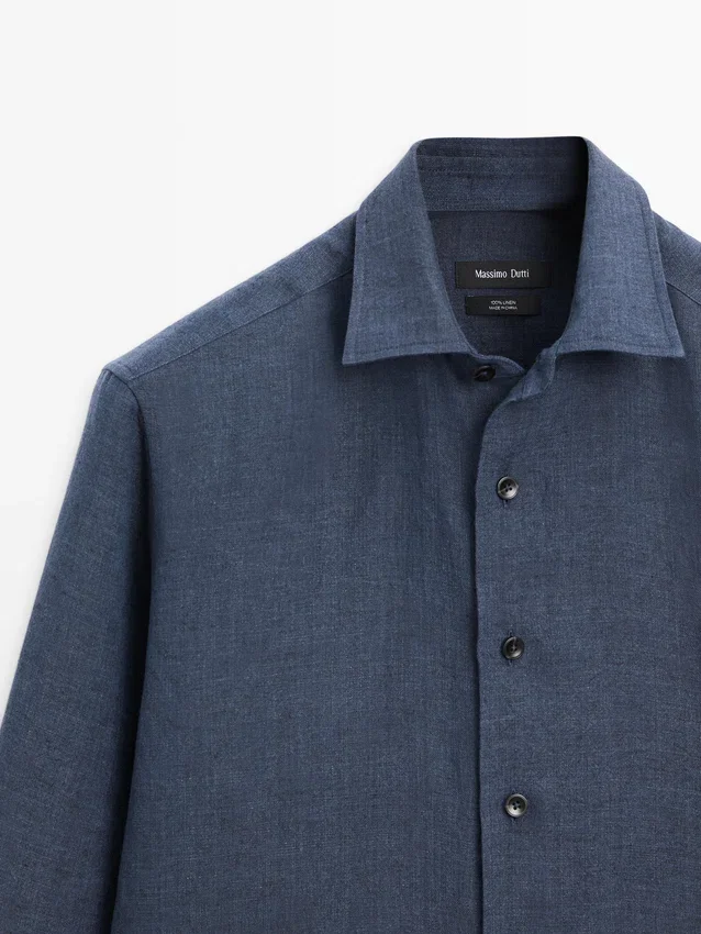 Hemd aus 100 % Leinen, Regular Fit Hemd aus 100 % Leinen, Regular Fit