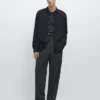 Hemd in Regular Fit aus Melange Hemd in Regular Fit aus Melange