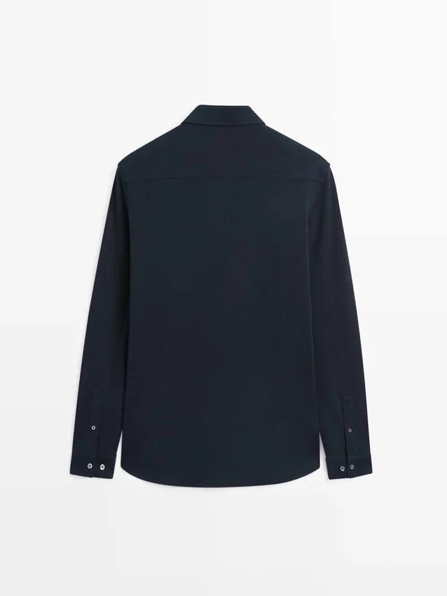 Hemd in Regular Fit aus Melange Hemd in Regular Fit aus Melange