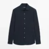 Hemd in Regular Fit aus Melange Hemd in Regular Fit aus Melange