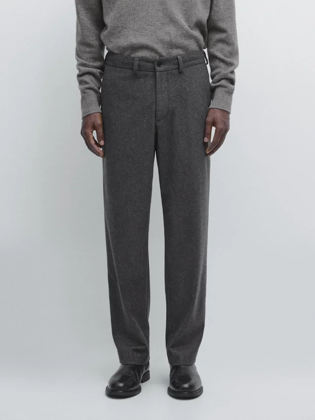 Hose aus Flanell aus Wollmischung Hose aus Flanell aus Wollmischung