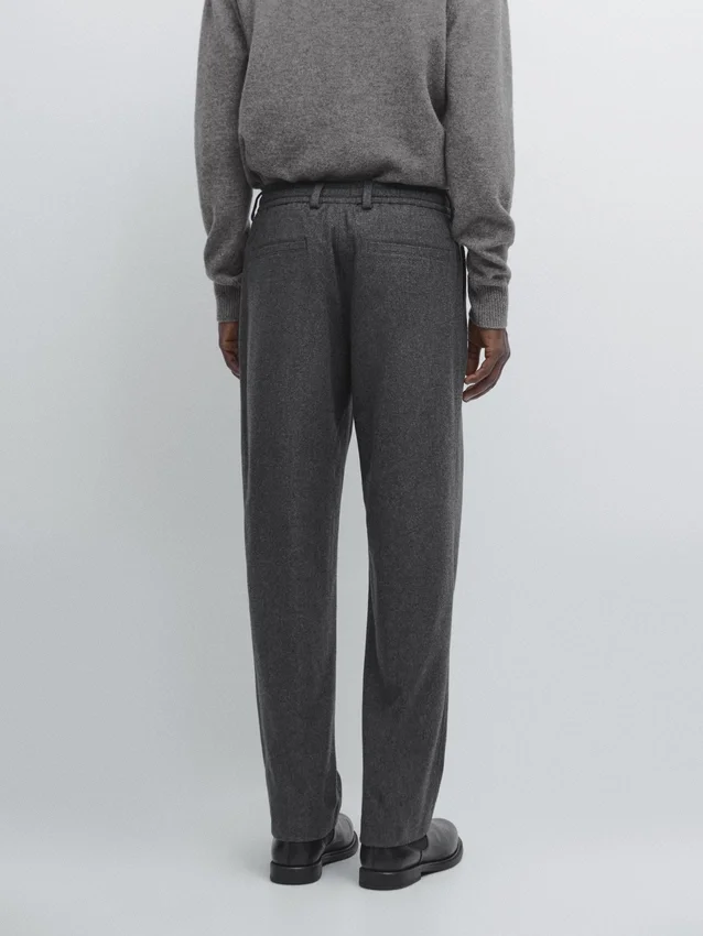 Hose aus Flanell aus Wollmischung Hose aus Flanell aus Wollmischung