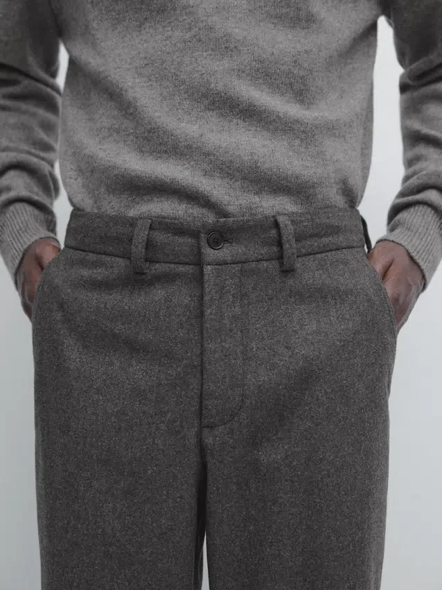 Hose aus Flanell aus Wollmischung Hose aus Flanell aus Wollmischung