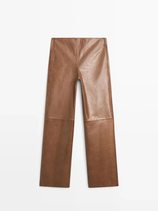 Hose aus glänzendem Nappaleder Hose aus glänzendem Nappaleder
