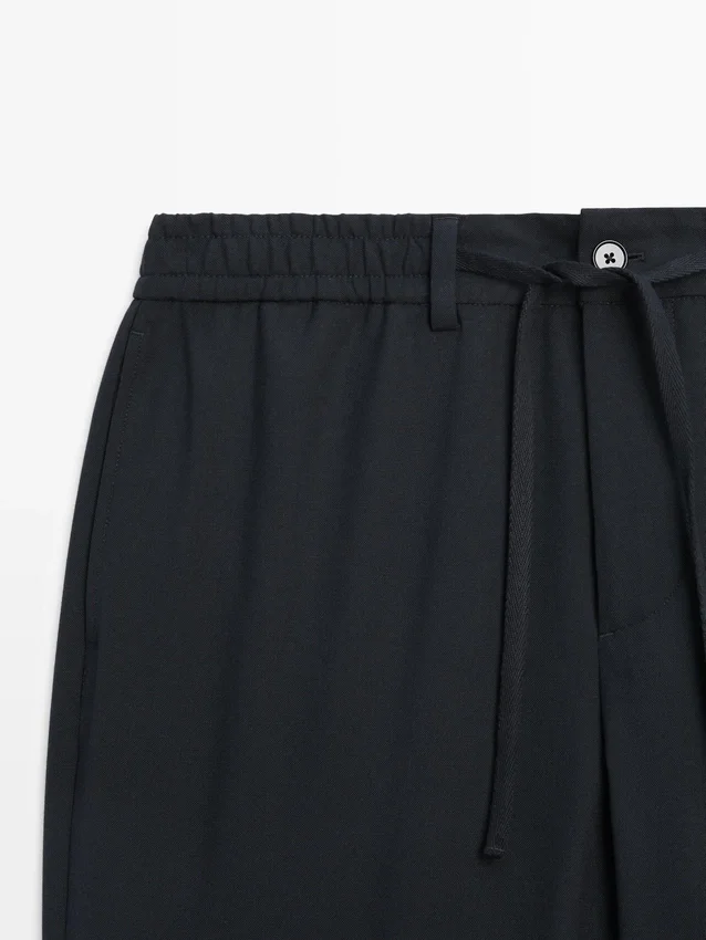 Hose aus strukturierter Wolle Hose aus strukturierter Wolle