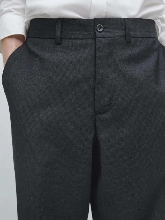 Hose aus Wolle mit Hahnentrittmuster Hose aus Wolle mit Hahnentrittmuster