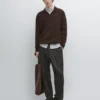Hose aus Wollmischgewebe im Twill-Muster Hose aus Wollmischgewebe im Twill-Muster