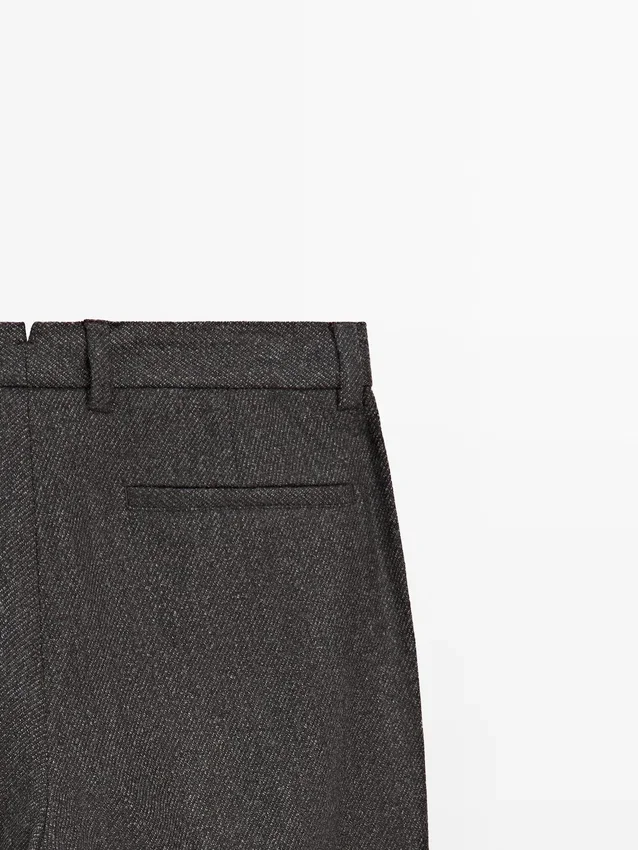 Hose aus Wollmischgewebe im Twill-Muster Hose aus Wollmischgewebe im Twill-Muster