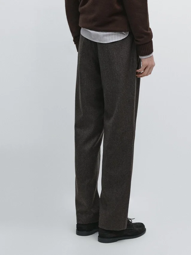 Hose aus Wollmischgewebe im Twill-Muster Hose aus Wollmischgewebe im Twill-Muster