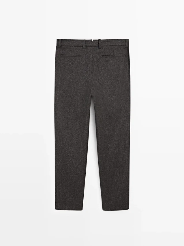 Hose aus Wollmischgewebe im Twill-Muster Hose aus Wollmischgewebe im Twill-Muster