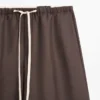Hose aus Wollmischung mit kontrastierendem Kordelzug