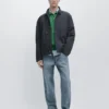 Jacke aus Baumwollmischgewebe mit Knebelverschluss Jacke aus Baumwollmischgewebe mit Knebelverschluss