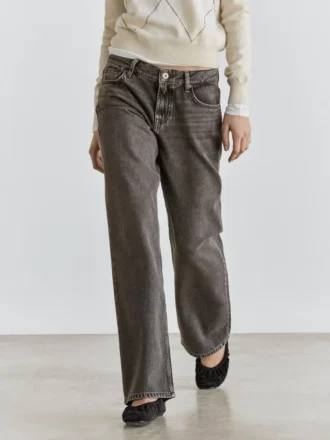 Jeans mit geradem Bein und niedriger Leibhöhe