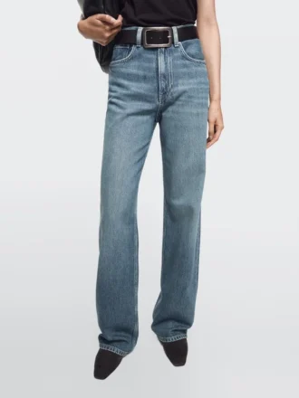 Jeans mit hoher Taille und weitem Bein Jeans mit hoher Taille und weitem Bein
