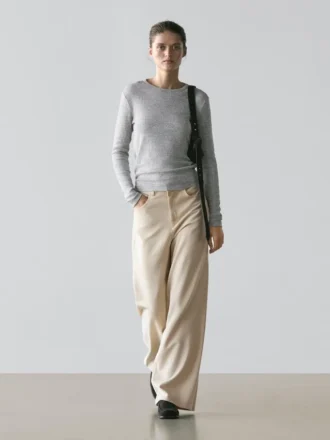 Jeans mit niedriger Leibhöhe und weitem Bein