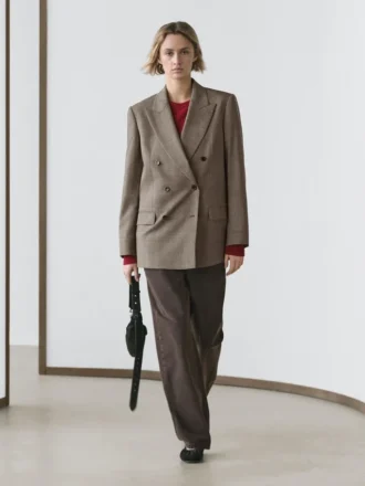 Karierter Blazer aus Wolle