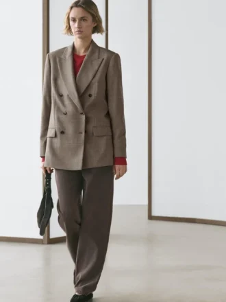 Karierter Blazer aus Wolle