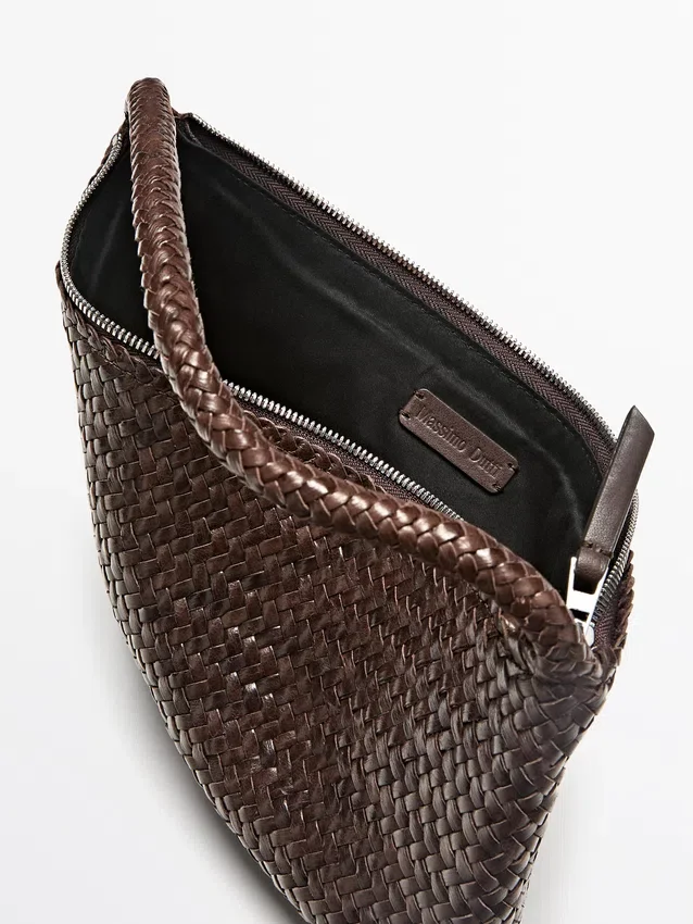 Kleine geflochtene Lederschultertasche Kleine geflochtene Lederschultertasche