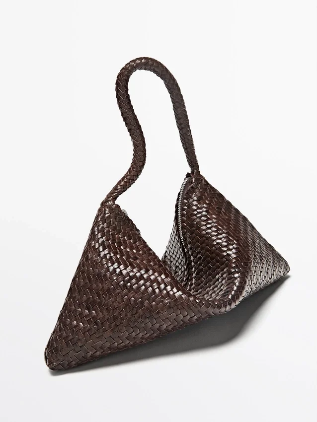Kleine geflochtene Lederschultertasche Kleine geflochtene Lederschultertasche