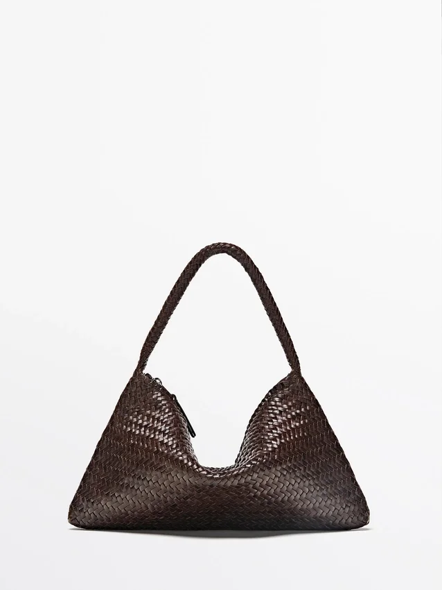 Kleine geflochtene Lederschultertasche Kleine geflochtene Lederschultertasche