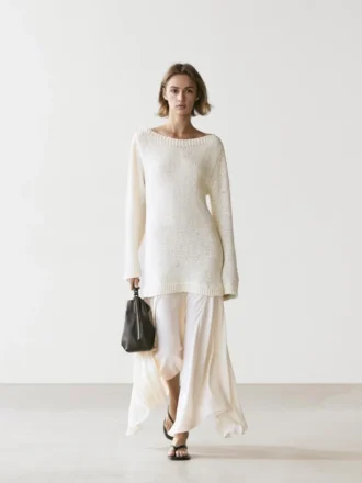 Kombiniertes asymmetrisches Midikleid