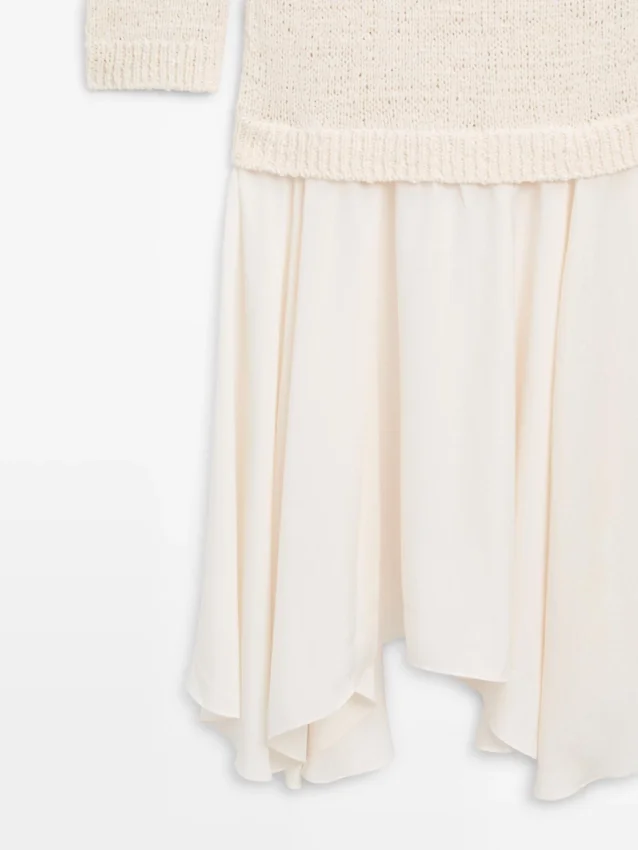 Kombiniertes asymmetrisches Midikleid Kombiniertes asymmetrisches Midikleid