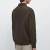 Kontrastreiche Jacke aus Baumwolle und Leder Kontrastreiche Jacke aus Baumwolle und Leder