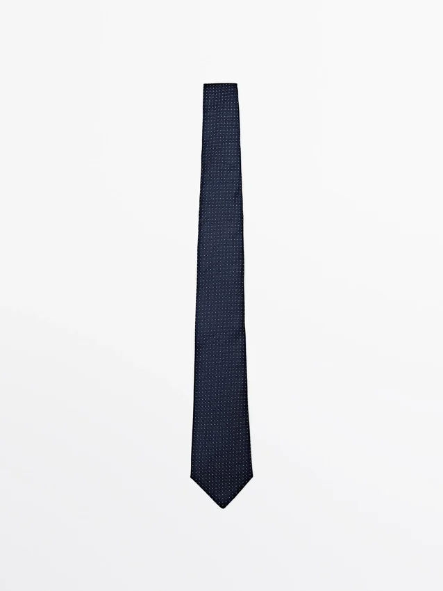 Krawatte aus 100 % Seide mit Polka-Dot-Muster Krawatte aus 100 % Seide mit Polka-Dot-Muster