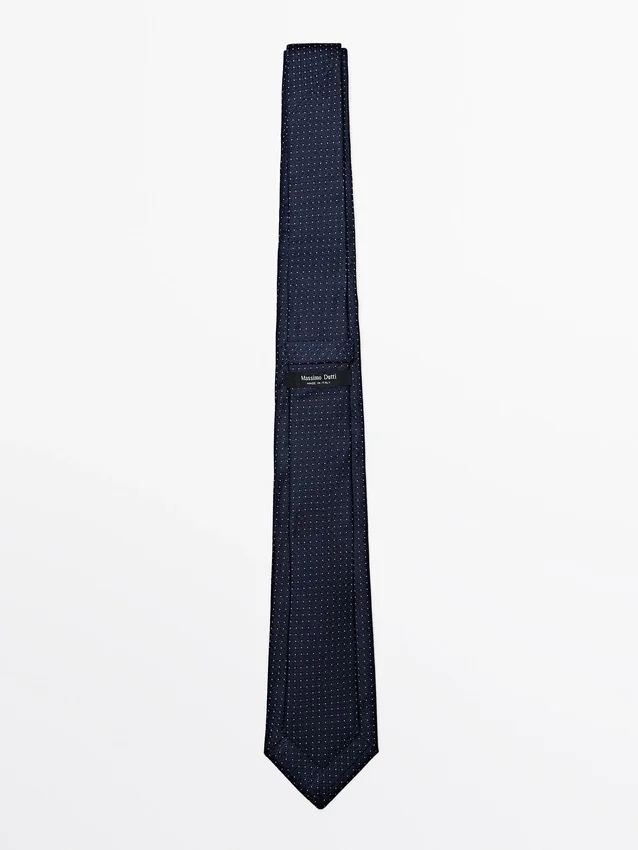 Krawatte aus 100 % Seide mit Polka-Dot-Muster Krawatte aus 100 % Seide mit Polka-Dot-Muster