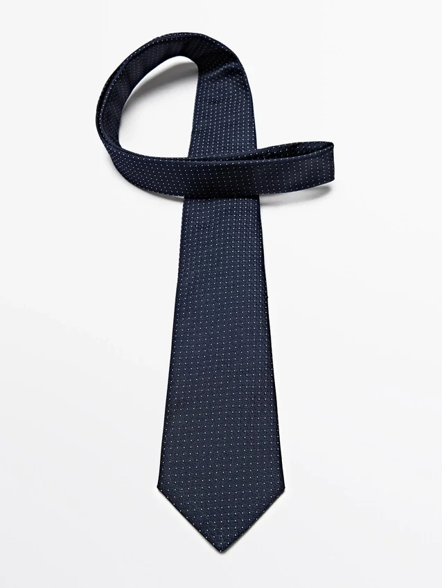 Krawatte aus 100 % Seide mit Polka-Dot-Muster Krawatte aus 100 % Seide mit Polka-Dot-Muster