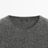 Kurzer Strickpullover aus Alpaka und Wolle Kurzer Strickpullover aus Alpaka und Wolle