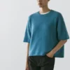 Kurzärmeliger Strickpullover aus Alpaka-Mischung Kurzärmeliger Strickpullover aus Alpaka-Mischung