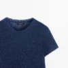 Kurzärmeliger Strickpullover aus Alpaka-Mischung Kurzärmeliger Strickpullover aus Alpaka-Mischung