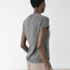 Kurzärmeliger Strickpullover mit Spitze