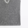 Kurzärmeliger Strickpullover mit Spitze