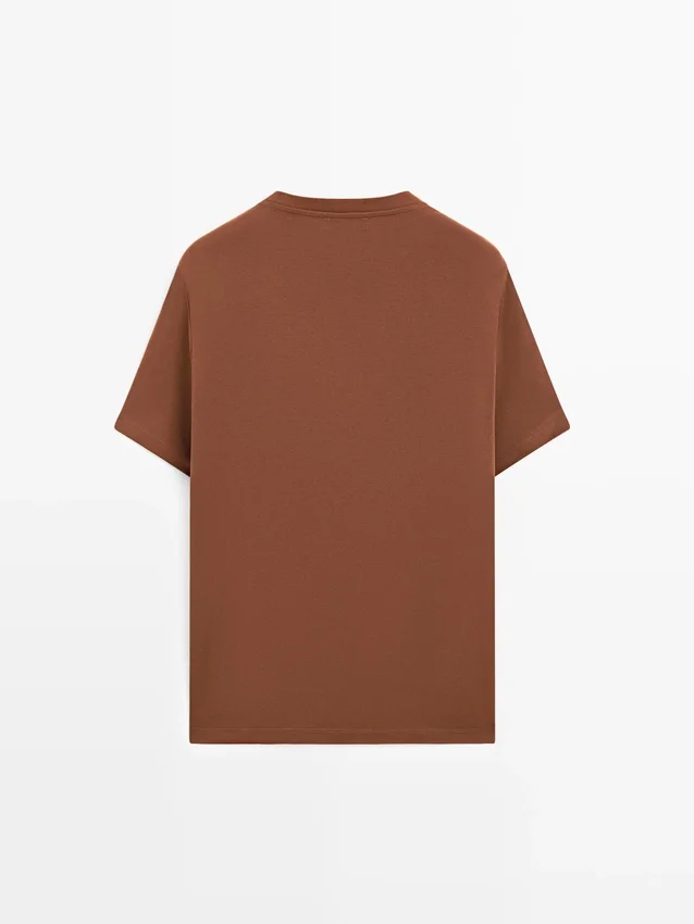Kurzärmeliges T-Shirt aus Baumwollmischung Kurzärmeliges T-Shirt aus Baumwollmischung