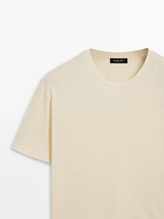 Kurzärmeliges T-Shirt aus Baumwollmischung Kurzärmeliges T-Shirt aus Baumwollmischung